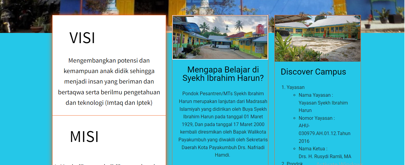 Website profil sekolah /madrasah / Pondok Pesantren / yayasan