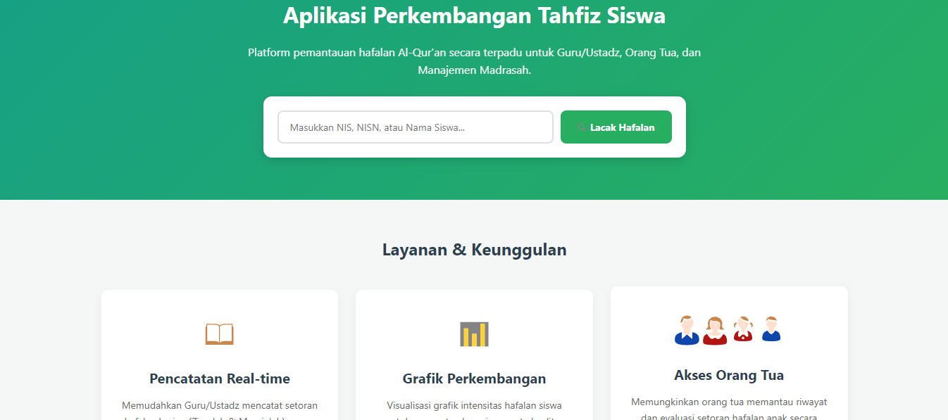 Aplikasi kontrol tahfidz